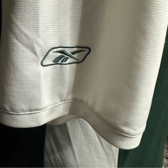 Reebok New York Jets Performance Polo Shirt Green White NFL Fan Top 2XL - Picture 5 of 7